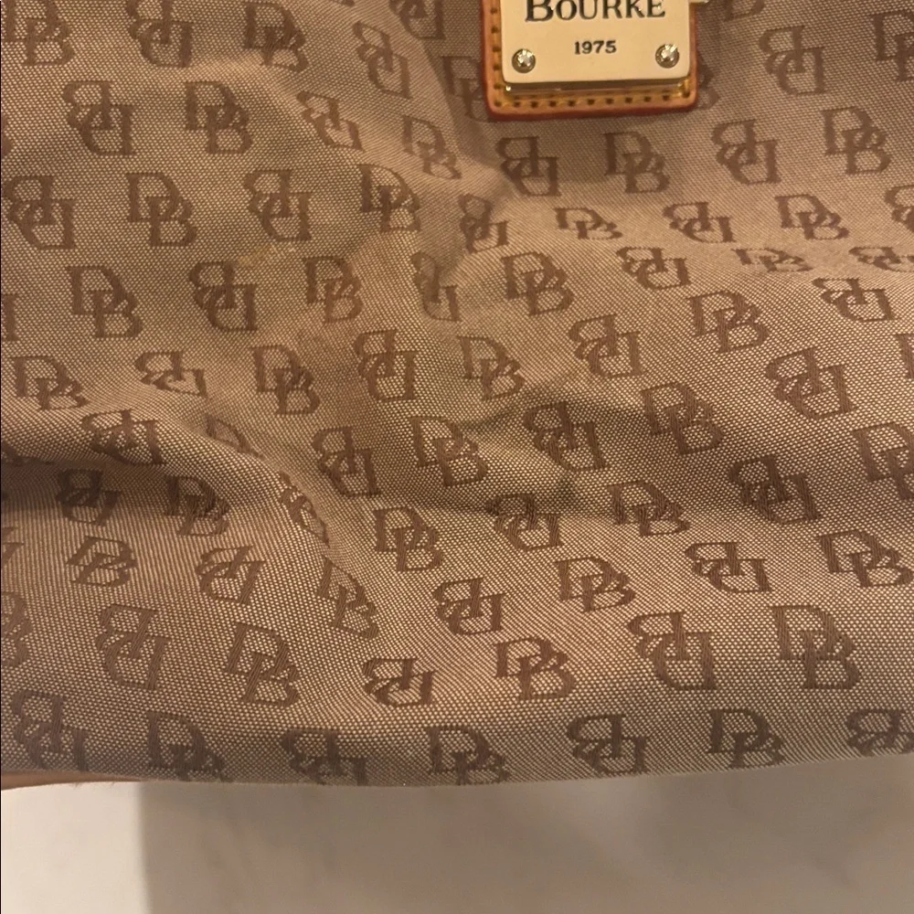 Dooney & Bourke Brown Monogrammed Women's Bucket Hobo Bag